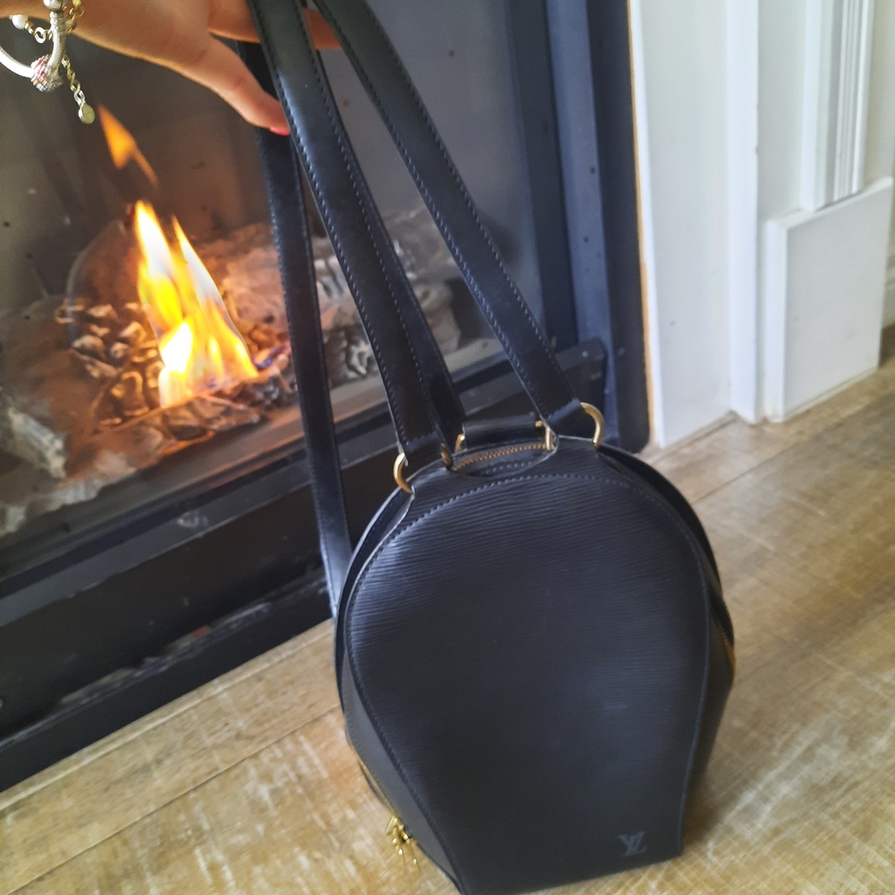 Louis Vuitton MabillonBlack Leather Backpack